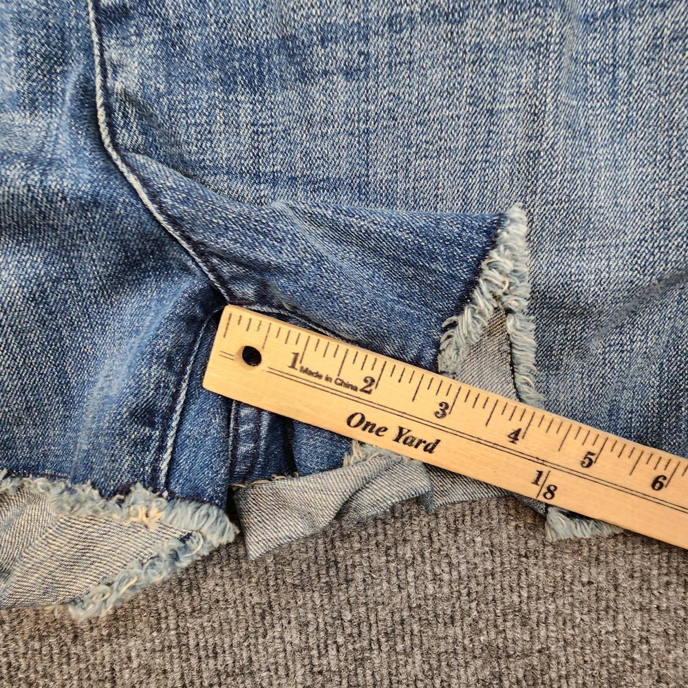 Madewell Adirondack Short Overalls Womens Medium Blue Medium Wash Raw Hem Denim - Picture 9 of 12